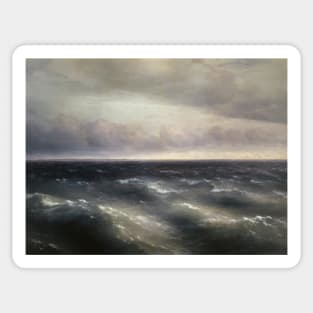 The Black Sea (A storm begins to whip up in the Black Sea) by Ivan Aivazovsky Sticker